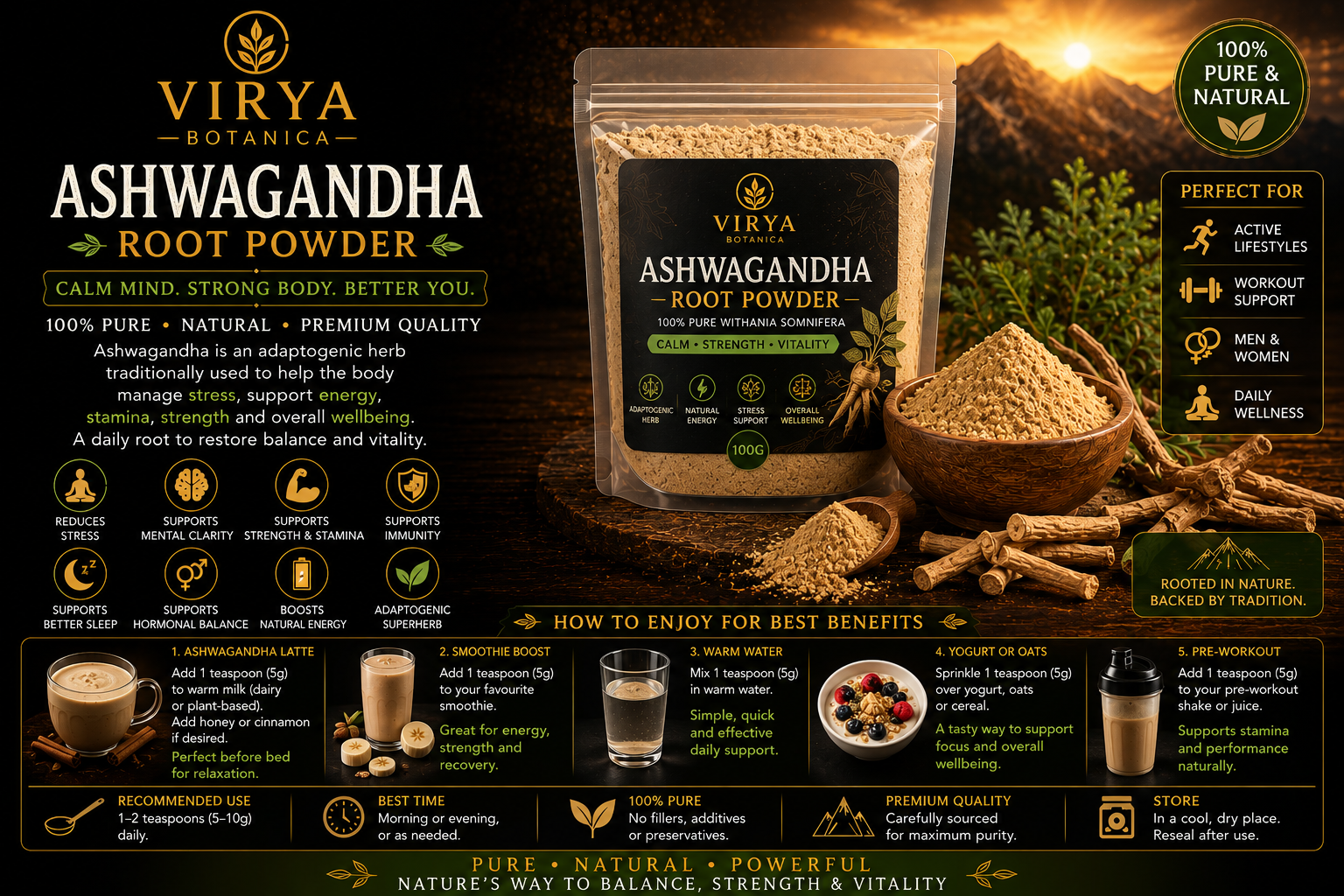 Ashwagandha Root Powder 70G